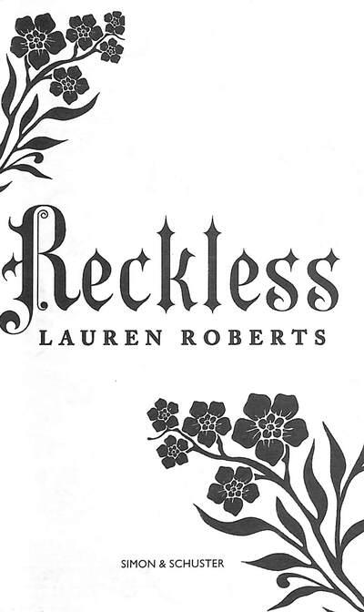 Reckless by Lauren Roberts- The Powerless Trilogy Series Book 2 (Novel-Young Adult Fiction)