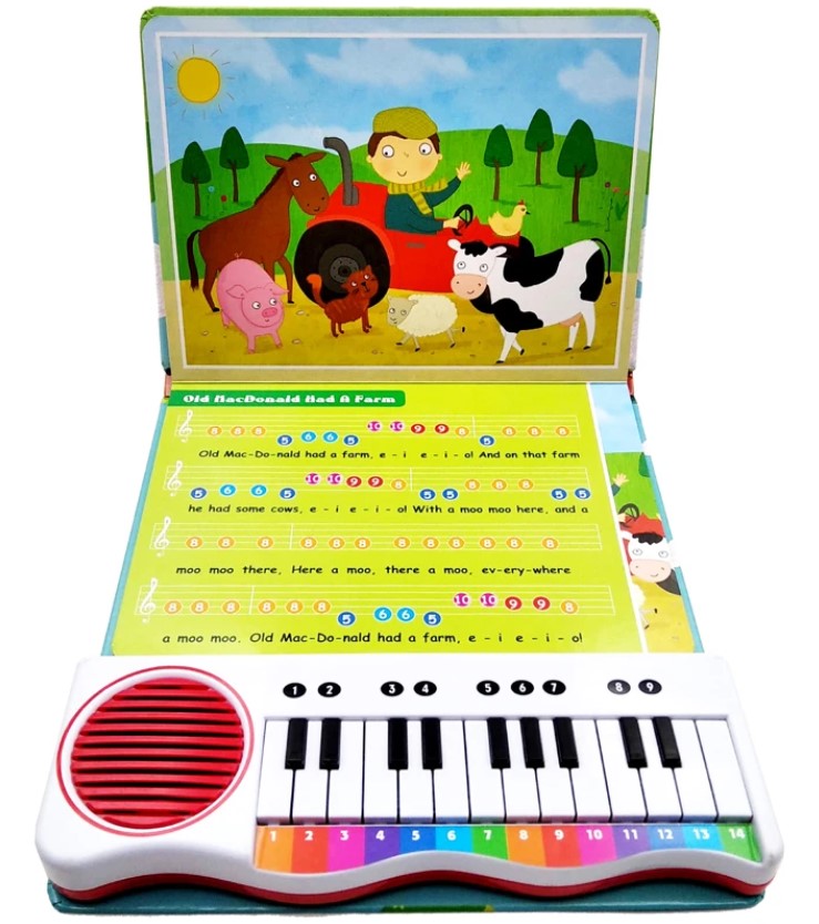 Old MacDonald and Other Play Along Songs Board Book with Piano Keyboard