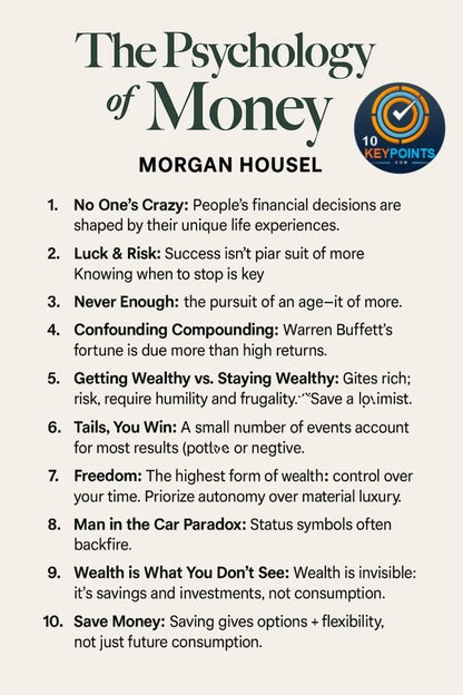 The Psychology of Money: Timeless Lessons on Wealth, Greed, and Happiness by Morgan Housel