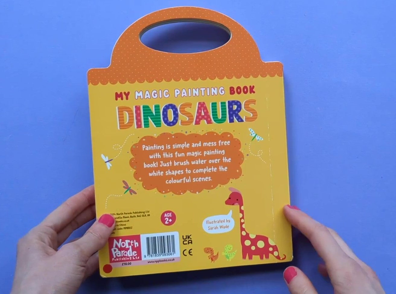 My Magic Painting Book- Dinosaurs – (No Mess Painting Board Book with Carry Handle) by North Parade Publishing UK