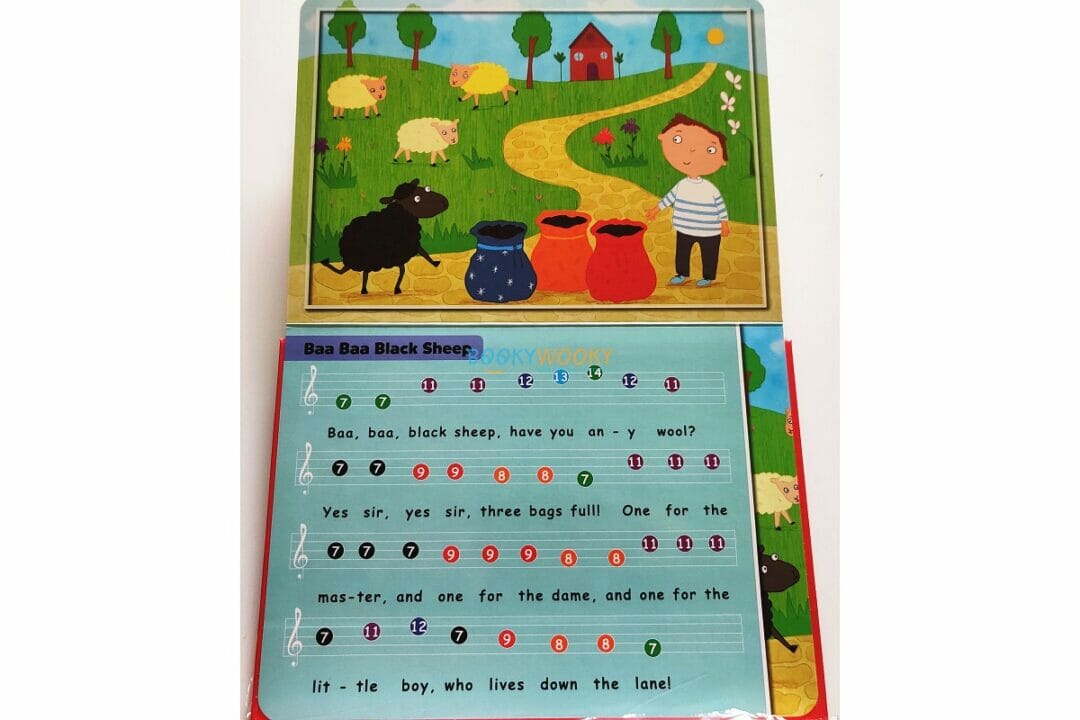 Nursery Rhymes Itsy Bitsy Spider and Other Play Along Songs Board Book with Piano Keyboard (Piano Book)