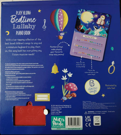 Play Along Bedtime Lullaby-Children's Keyboard Musical Piano Book.