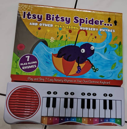 Nursery Rhymes Itsy Bitsy Spider and Other Play Along Songs Board Book with Piano Keyboard (Piano Book)